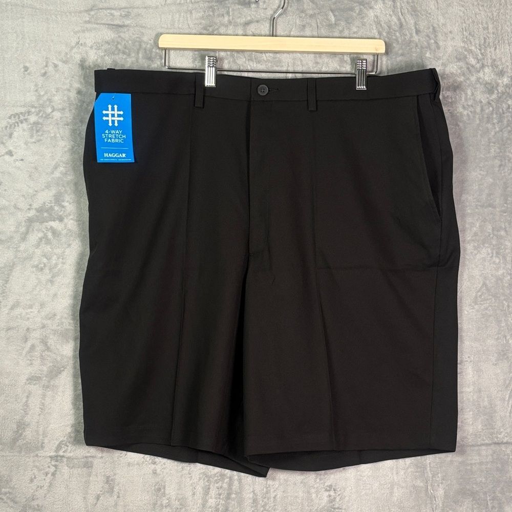 NWT New Haggar Black Cool 18 Pro Quick Dry Golf Shorts Size 44